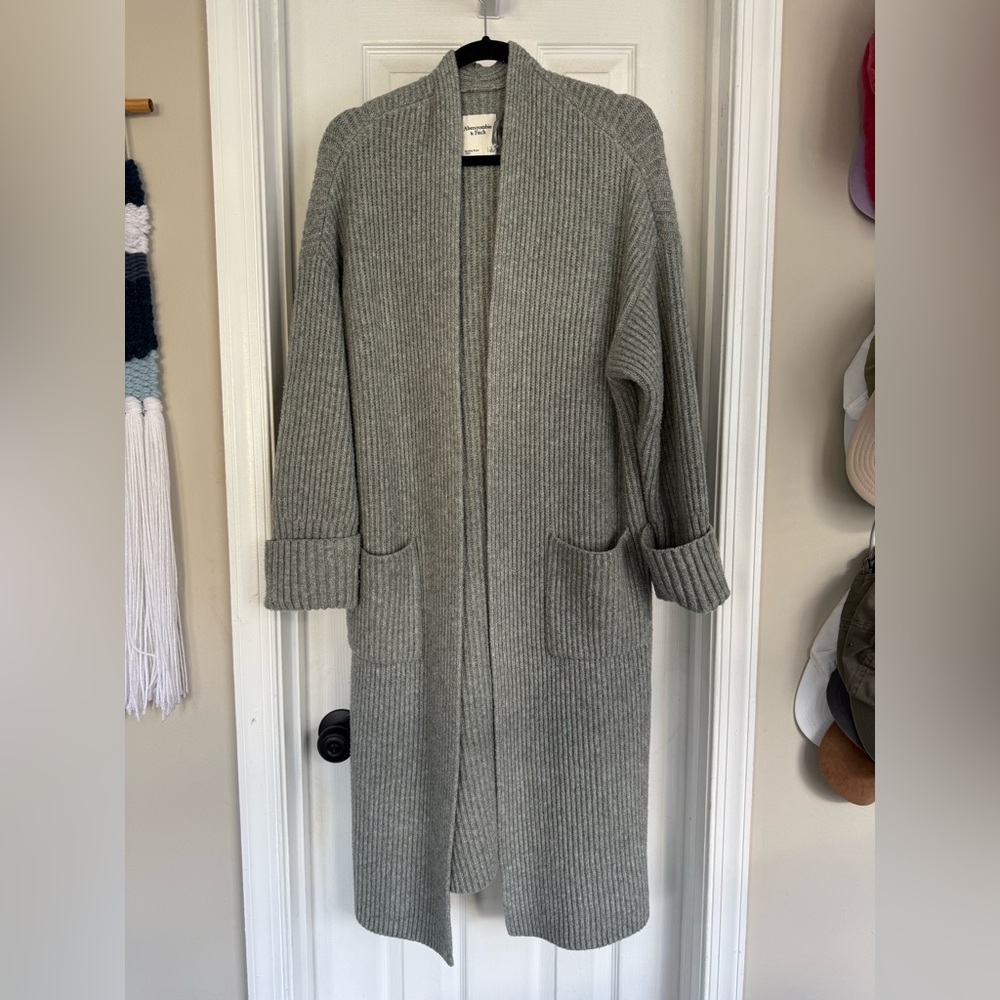 Abercrombie & Fitch Long Open-Front Cardigan